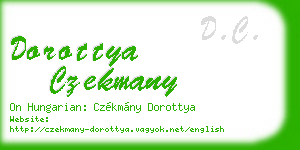 dorottya czekmany business card