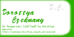 dorottya czekmany business card